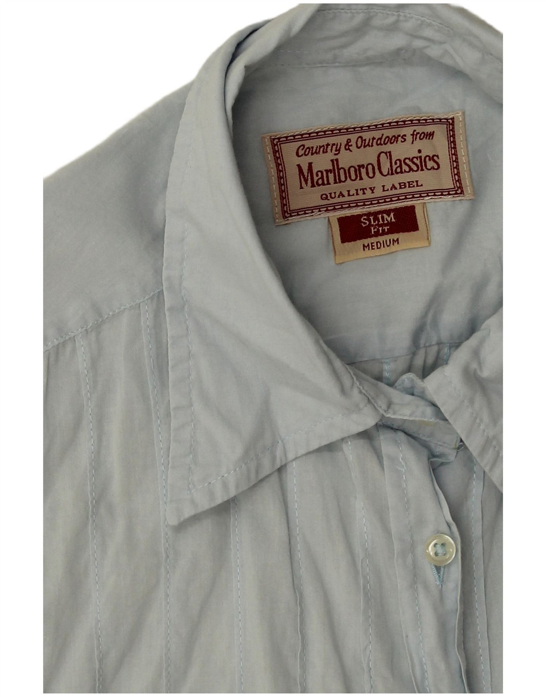 Marlboro Classics Damen Ärmelloses Slim-Fit-Hemd UK 14 Mittelblau