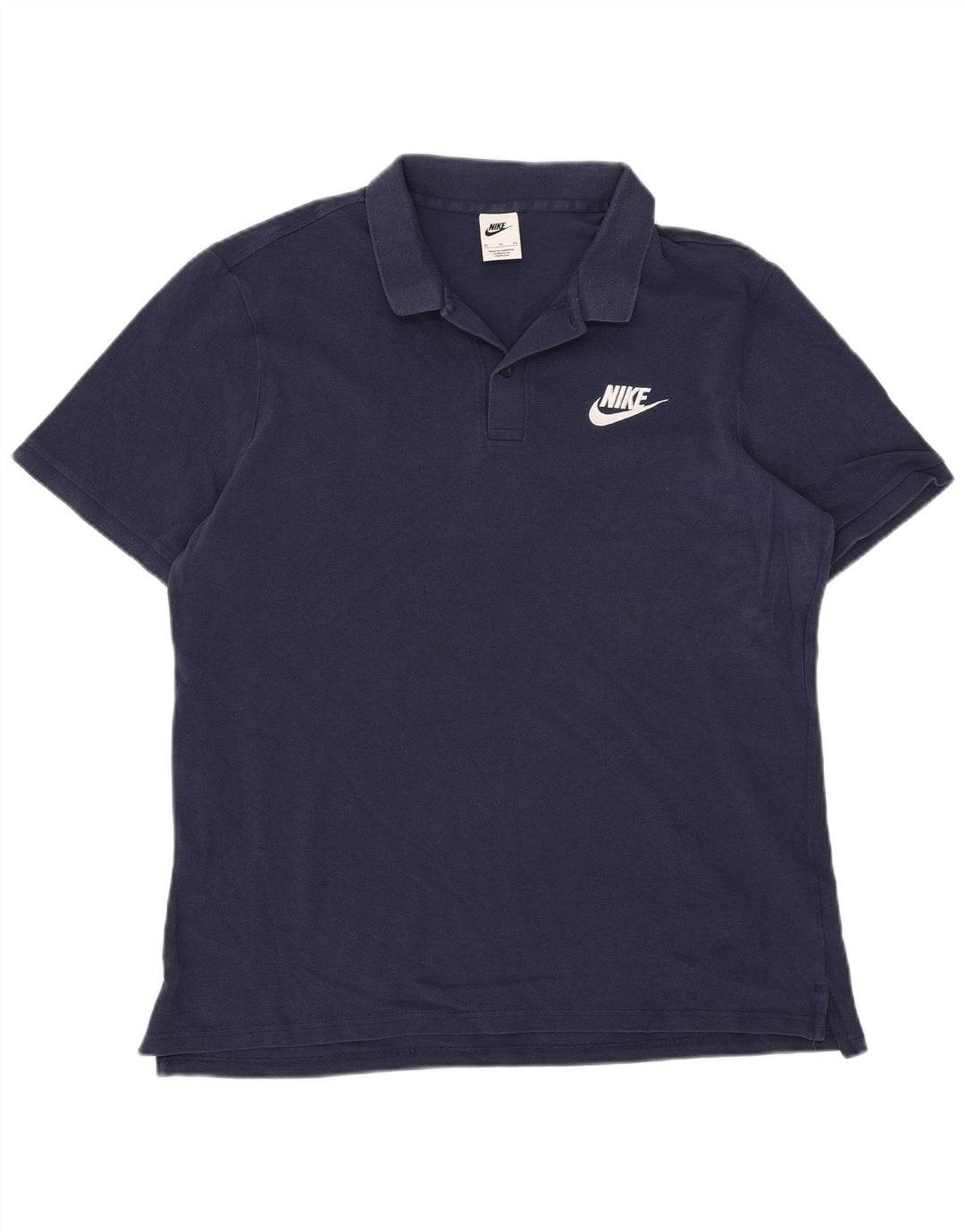 Nike Herren Poloshirt XL Marineblau Baumwolle