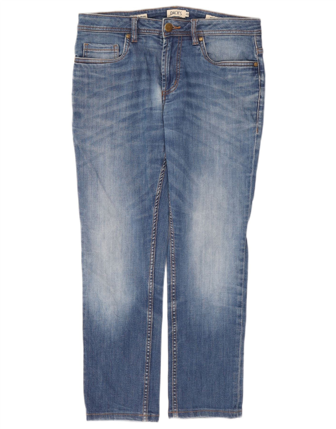 Dack's Damen Crop Slim Jeans IT 48 XL W32 L26 Blaue Baumwolle