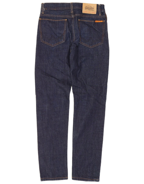 Superdry Damen Slim Jeans W28 L30 marineblaue Baumwolle
