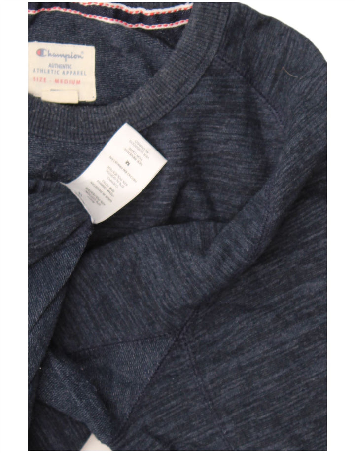 Champion Herren-Sweatshirt-Pullover, mittelmarineblau gesprenkelte Baumwolle