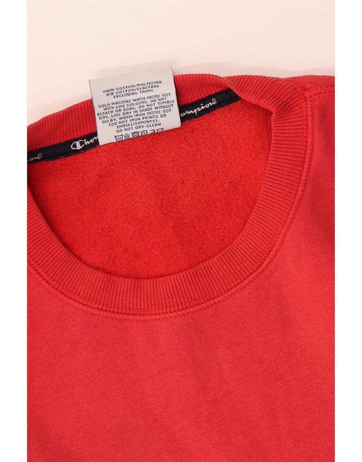 Champion Herren-Sweatshirt mit Grafik, mittelrote Baumwolle
