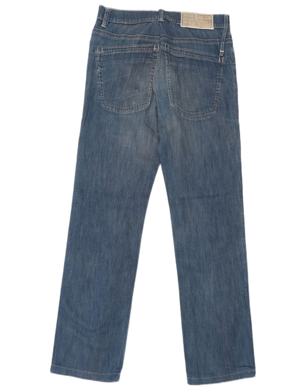 Gas Damen Straight Jeans W32 L32 Blaue Baumwolle