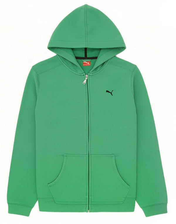 Puma Jungen-Kapuzenpullover mit Reißverschluss, 15–16 Jahre, Grün