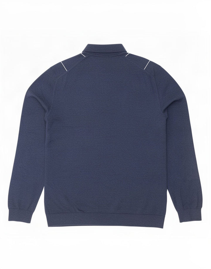 Marks & Spencer Herren-Pullover mit Rollkragen, groß, blau gestreift