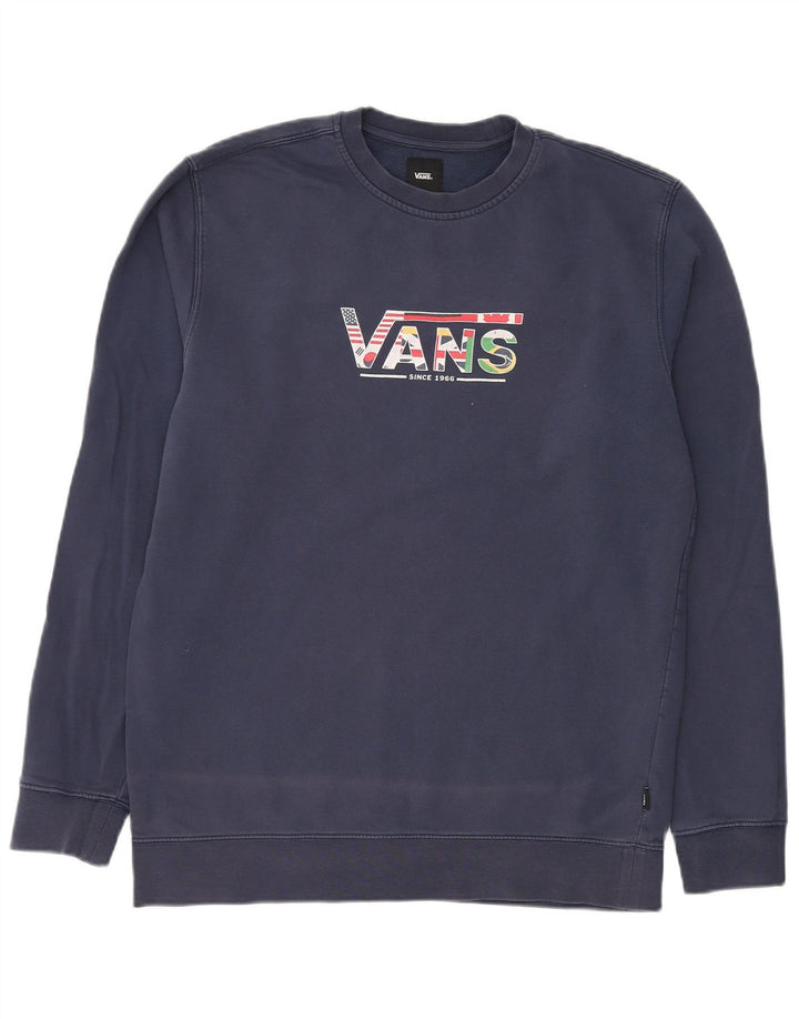 VANS Herren-Sweatshirt mit Grafik, groß, marineblau, Baumwolle