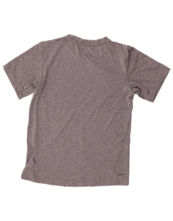 Nike Dri Fit Grafik-T-Shirt für Jungen, 10–11 Jahre, mittelgraues Polyester