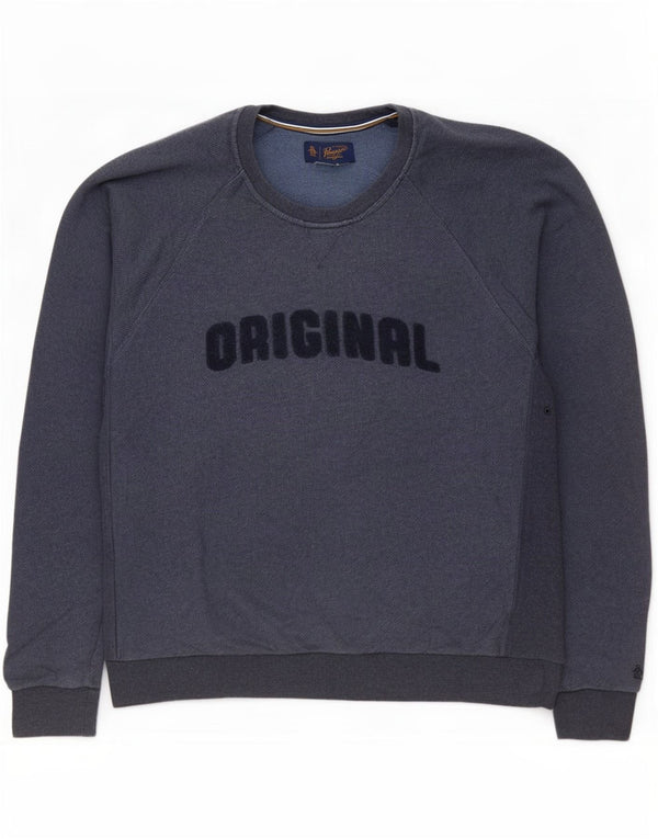 Penguin Herren-Sweatshirt mit Grafik, XL, Marineblau, Baumwolle