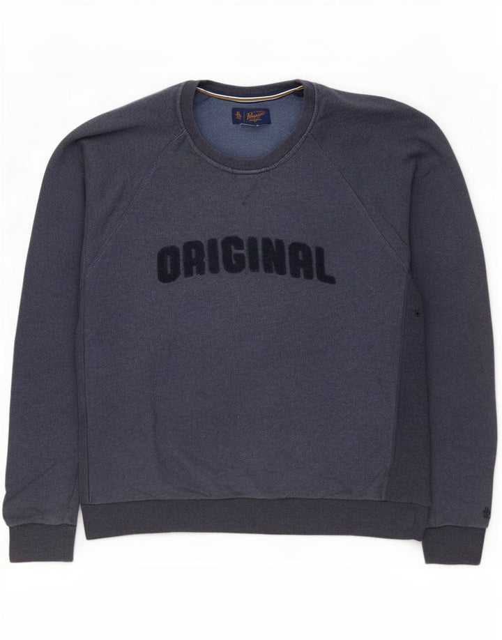 Penguin Herren-Sweatshirt mit Grafik, XL, Marineblau, Baumwolle