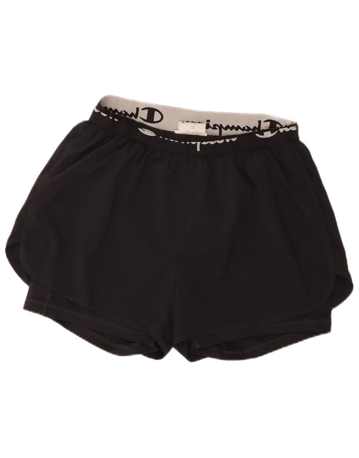 Champion Damen Graphic Sport Shorts UK 18 XL Schwarz Polyester