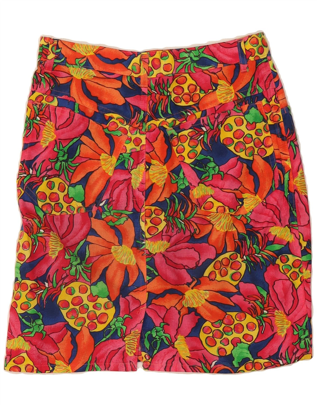 STEFANEL Womens Pencil Skirt IT 44 Medium W27  Multicoloured Floral Cotton Vintage Stefanel and Second-Hand Stefanel from Messina Hembry 