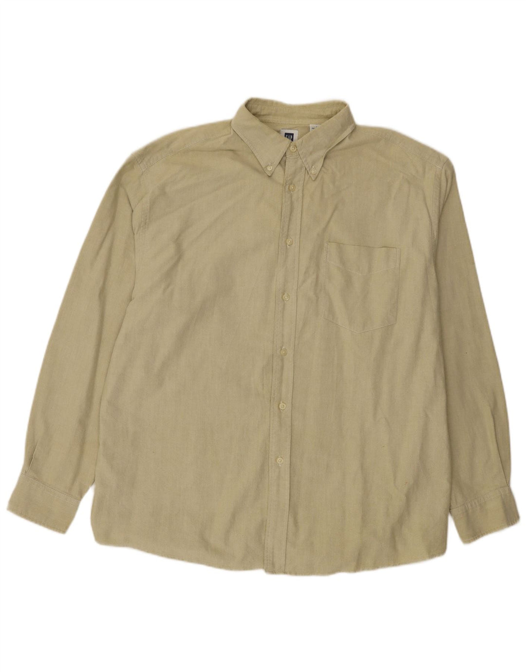 Gap Herren-Hemd mit lockerer Passform, Größe L, Beige, Baumwolle