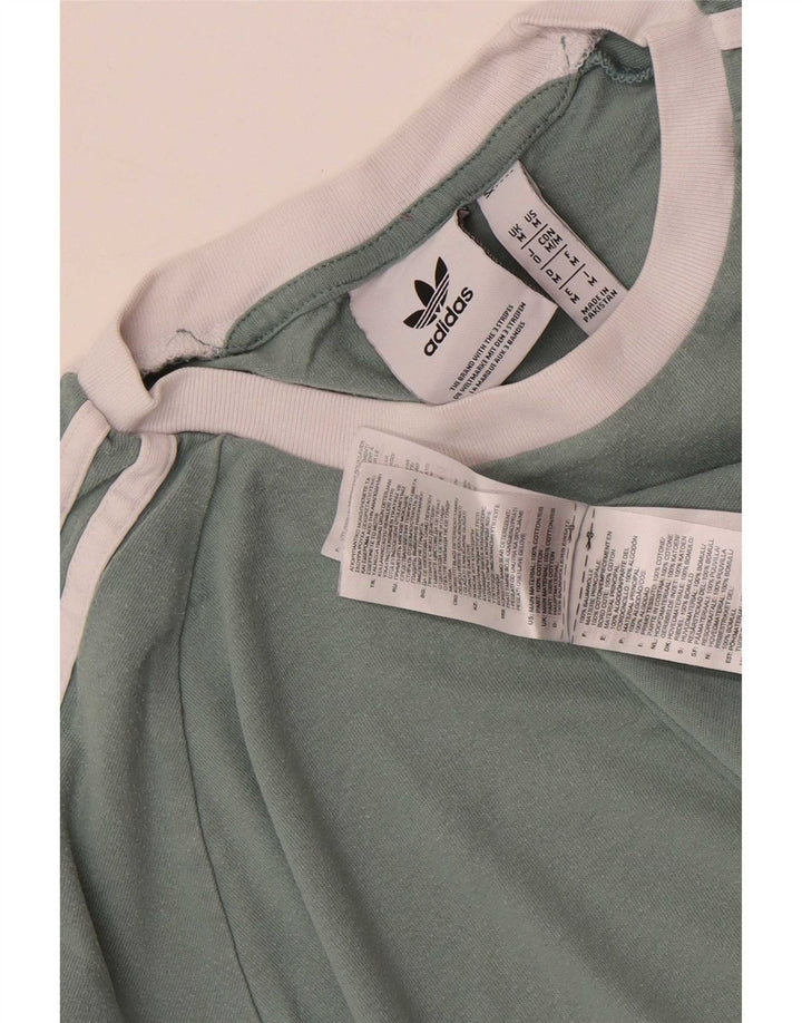 Adidas Herren T-Shirt Top mittelgrüne Baumwolle
