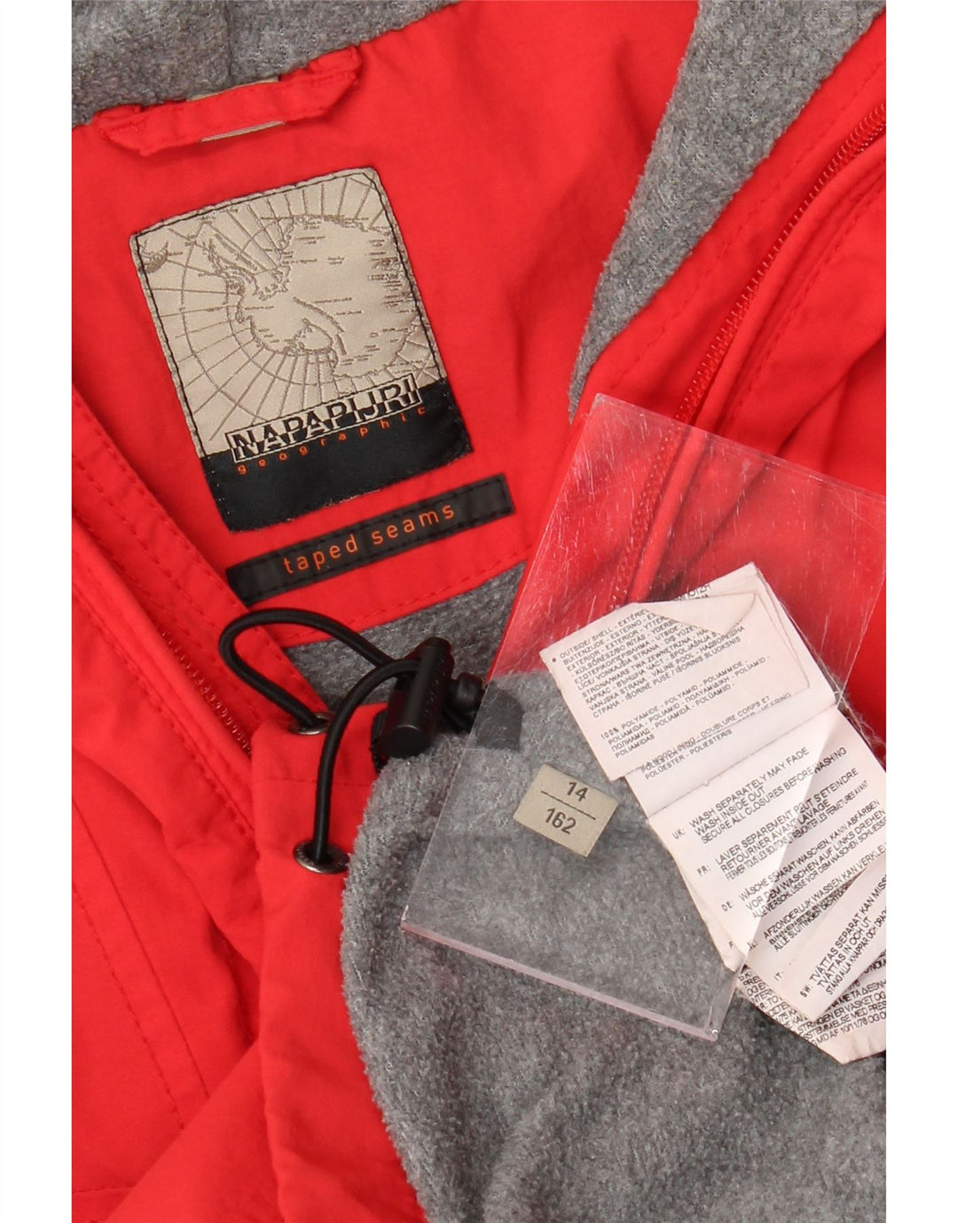 Napapijri Geographic Graphic Anorak-Jacke für Jungen, 13–14 Jahre, rotes Polyamid