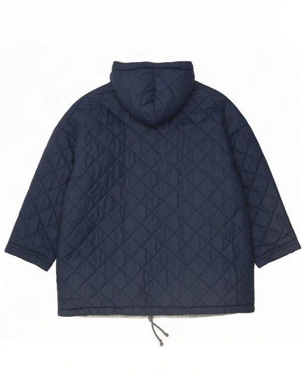 Belfe & Womens Übergroße Wende-Steppjacke UK 14 Mittelmarineblau