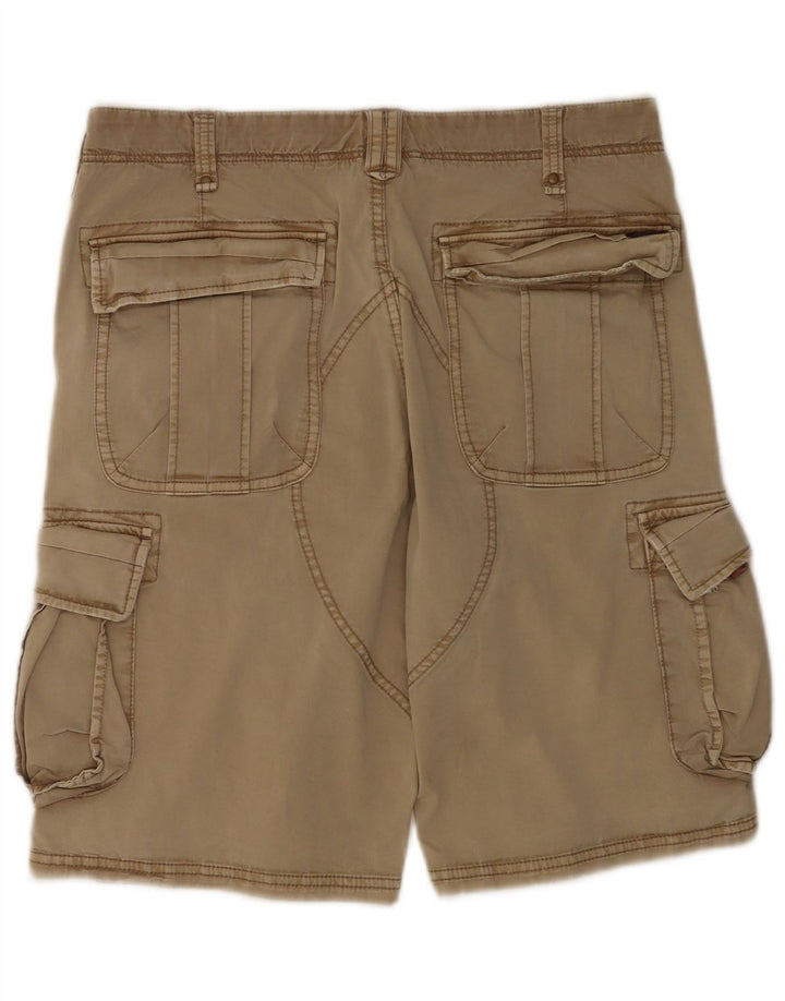 Blauer Herren Cargoshorts W33 Mittelbeige Baumwolle
