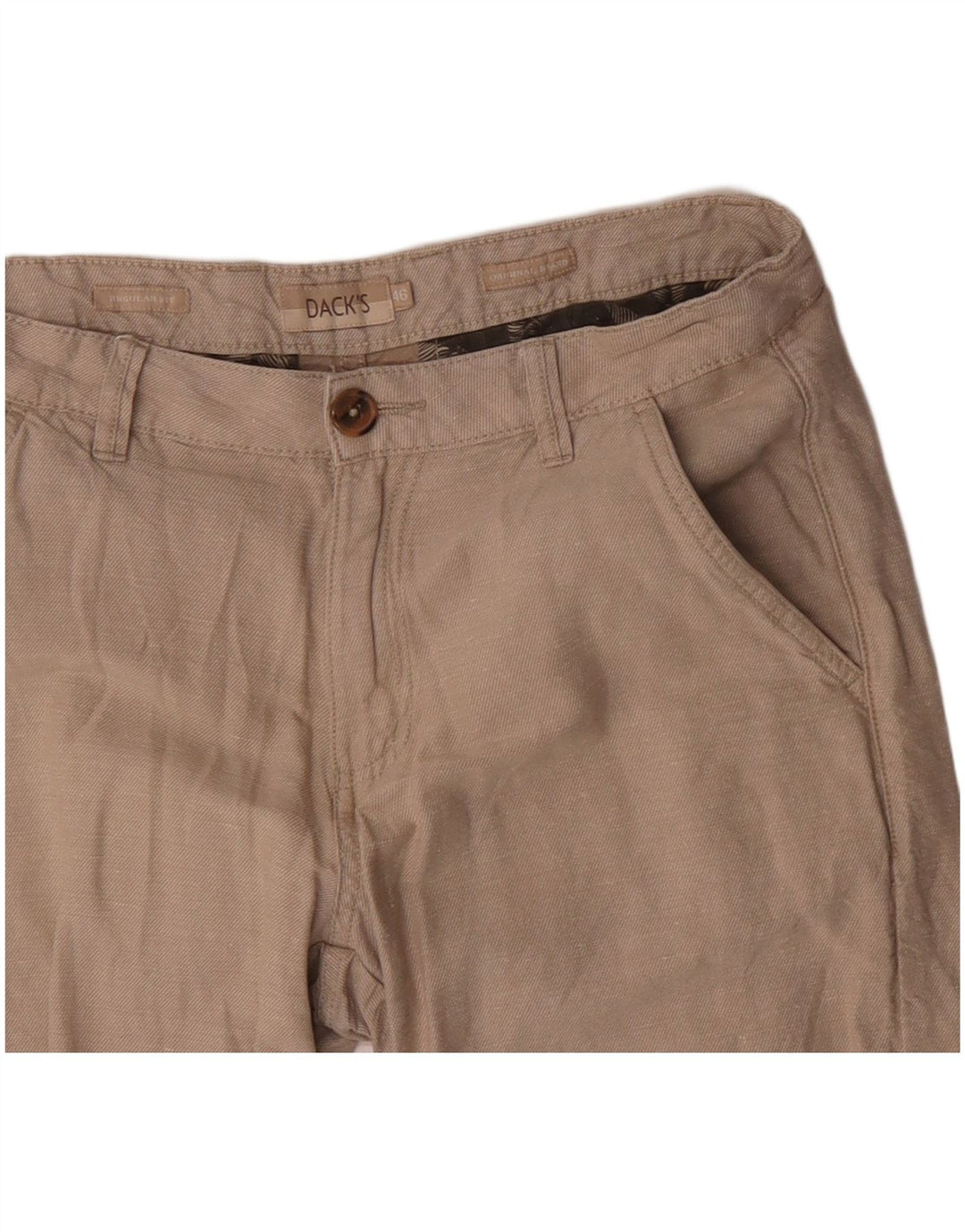 Dack's Herren-Chinoshorts mit normaler Passform, EU 46, Größe S, W32, Beige
