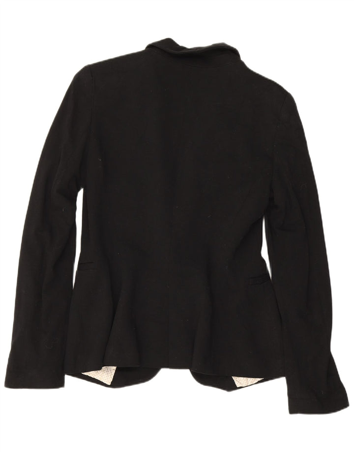 Zara Damen 1-Knopf-Blazerjacke UK 10 Small Schwarz