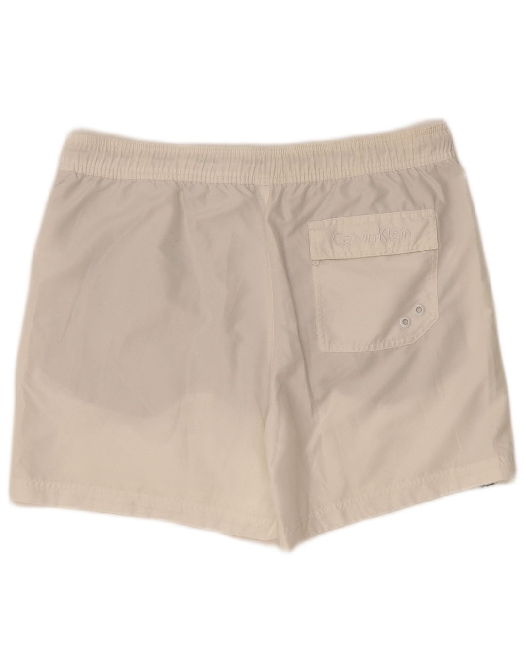 Calvin Klein Herren-Badeshorts mit Grafik, mittelweißes Polyester