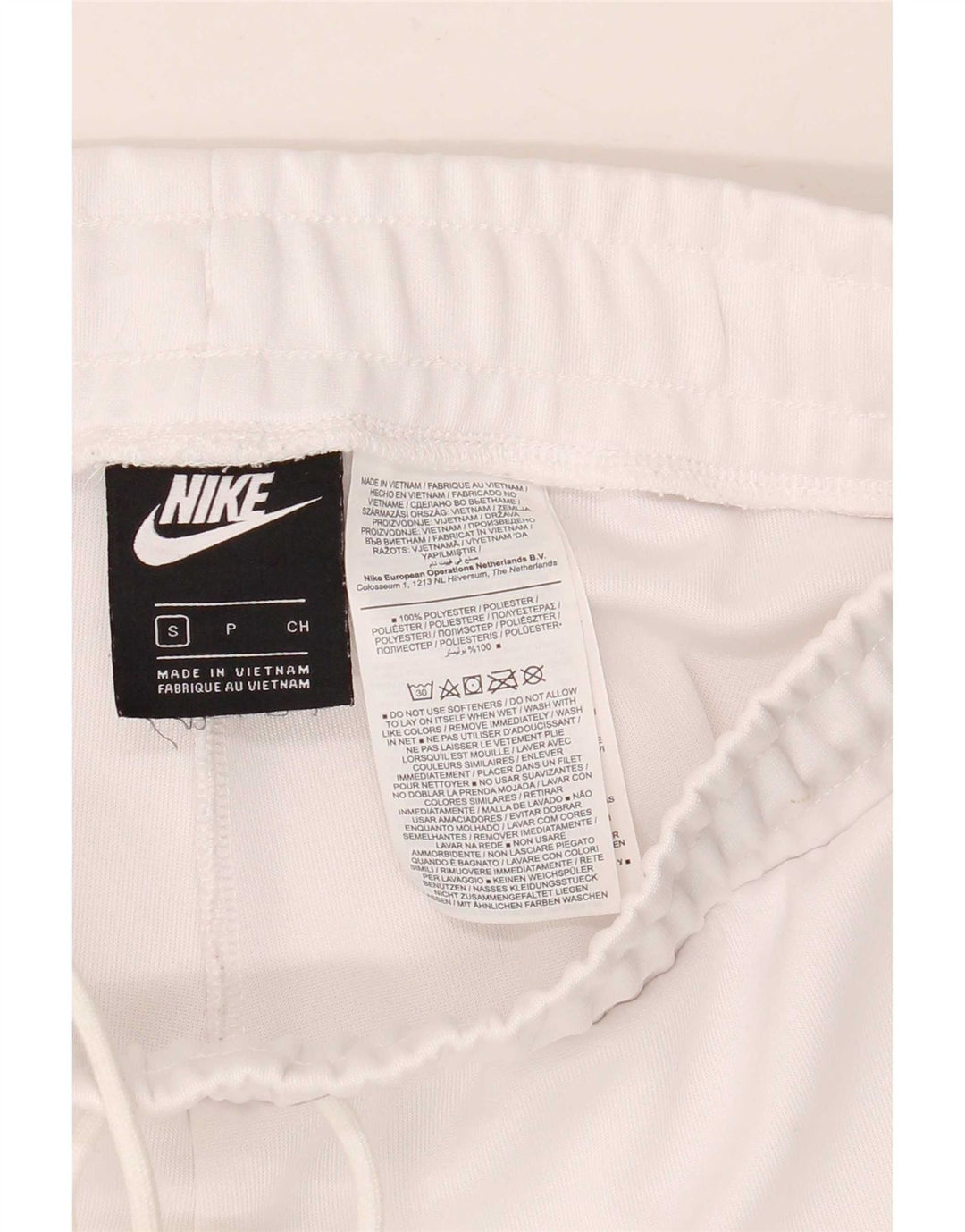 Nike Damen Graphic Sport Shorts UK 10 Small Weiß Colourblock Polyester