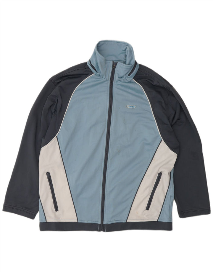 LOTTO Damen-Trainingsanzug-Oberteiljacke UK 20 2XL Blauer Farbblock
