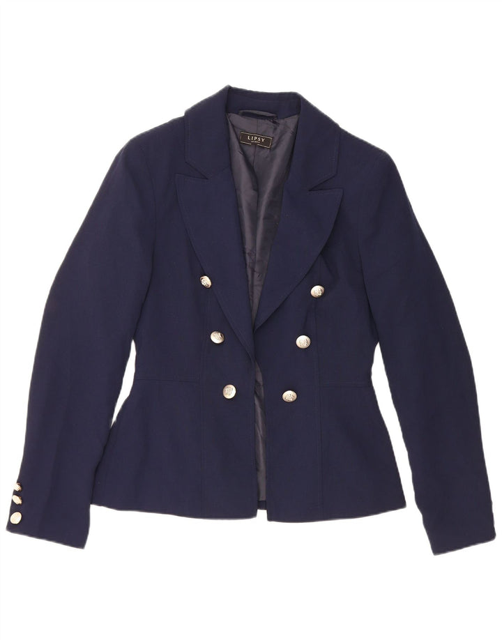 Lipsy Womens Open Blazer Jacke UK 10 Small Marineblau Polyester