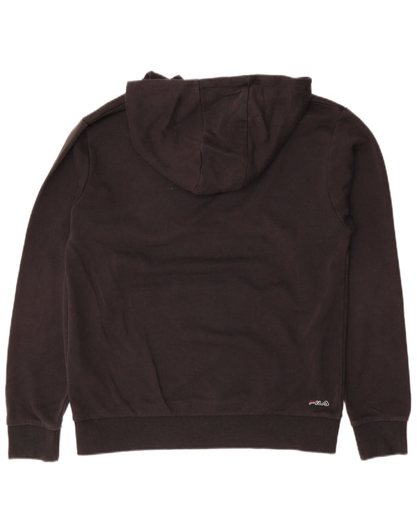 FILA Kapuzenpullover mit Grafik für Jungen, 15–16 Jahre, schwarze Baumwolle