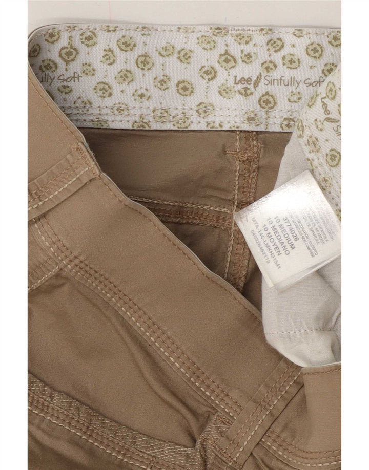 Lee Damen Cargoshorts US 10 Large W32 Beige Baumwolle
