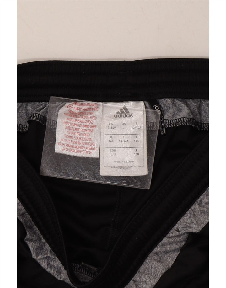 ADIDAS Boys Real Madrid Sport Shorts 13-14 Years Black Polyester Vintage Adidas and Second-Hand Adidas from Messina Hembry 