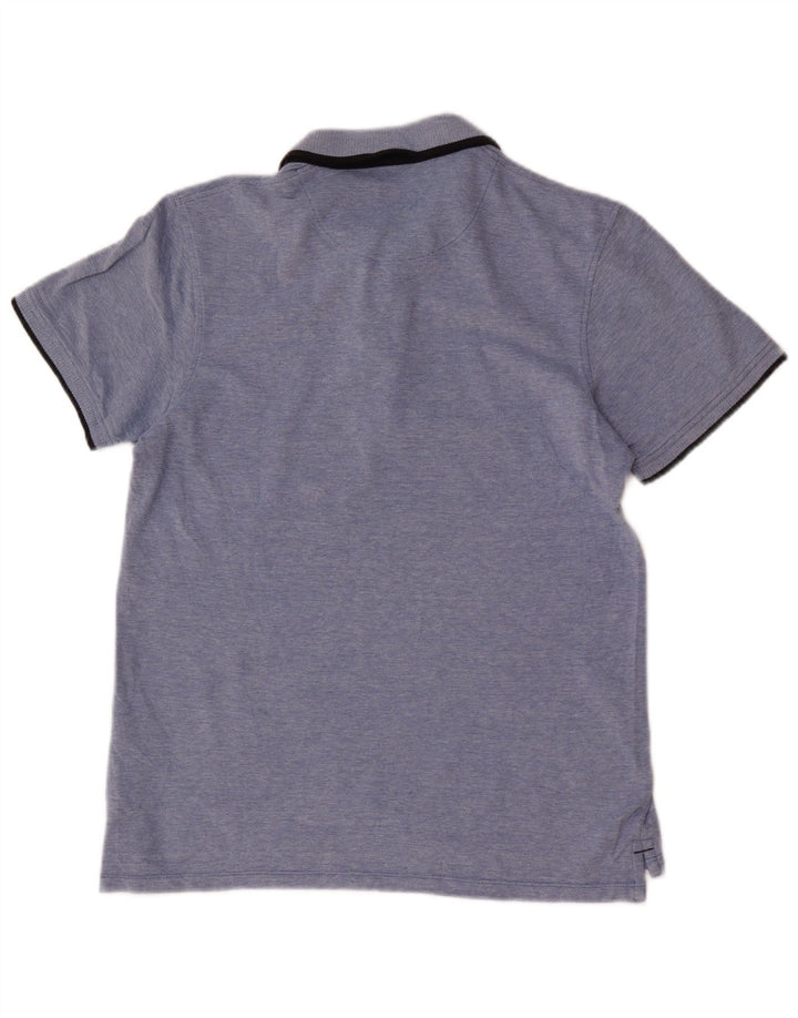Jack & Jones Herren-Poloshirt mit normaler Passform, mittelblaue Baumwolle