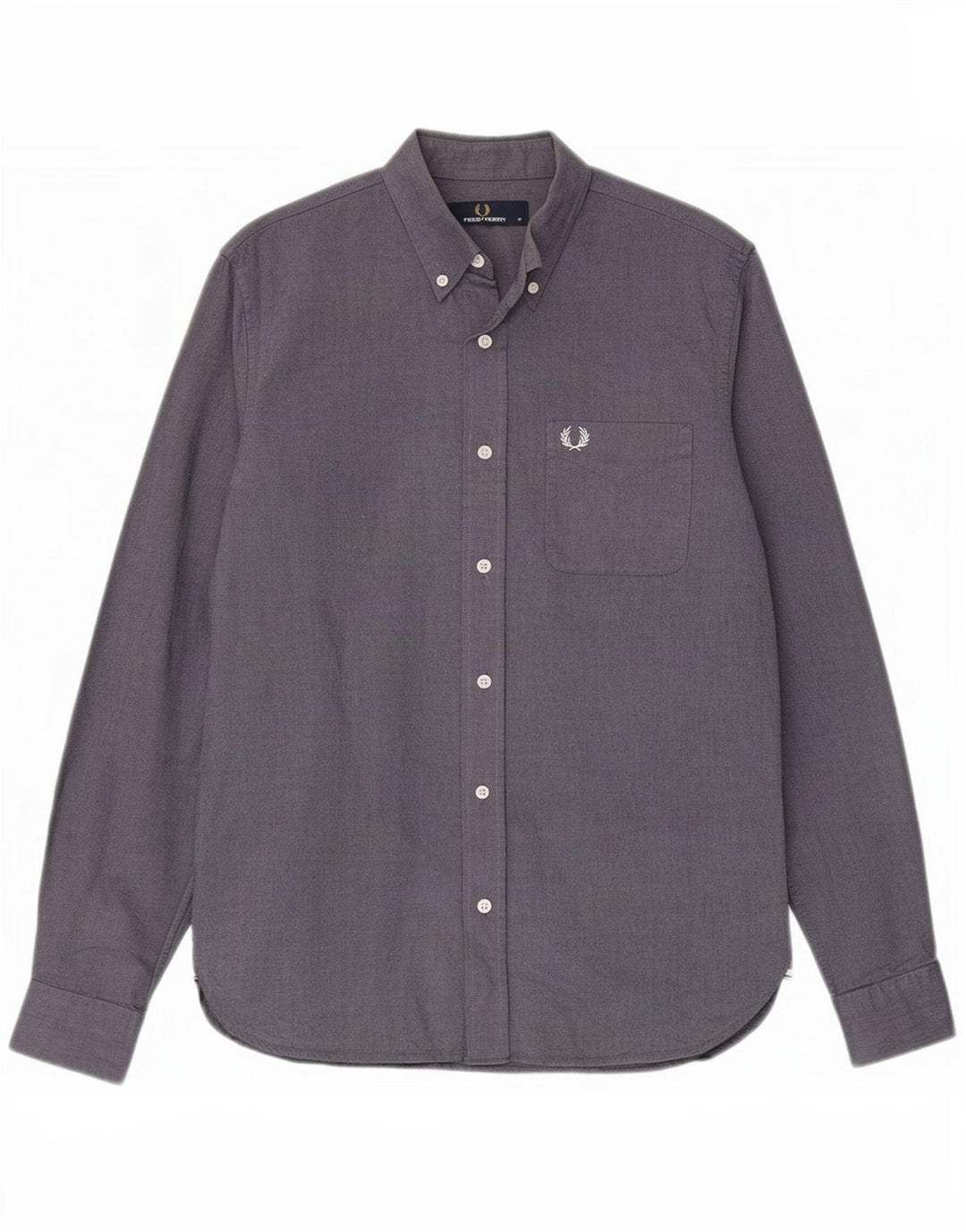 Fred Perry Herrenhemd aus mittelblauer Baumwolle in Marineblau
