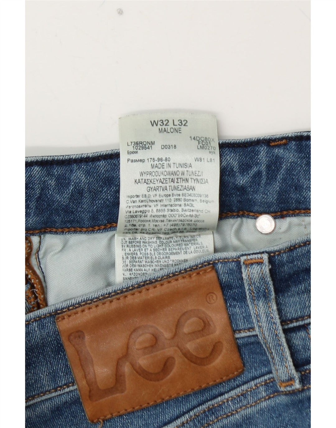 LEE Damen Malone Skinny Jeans W32 L32 Blaue Baumwolle