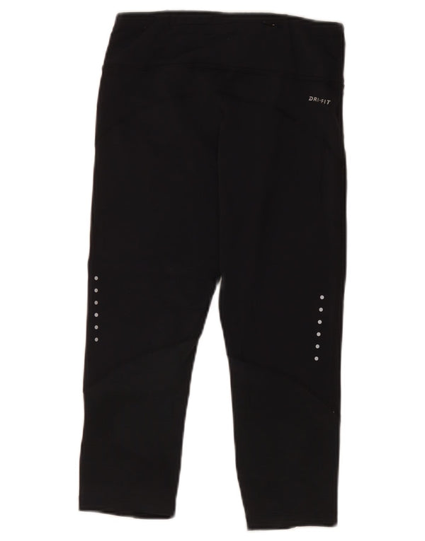 Nike Damen Dri Fit Capri Leggings UK 6 XS Schwarz Nylon