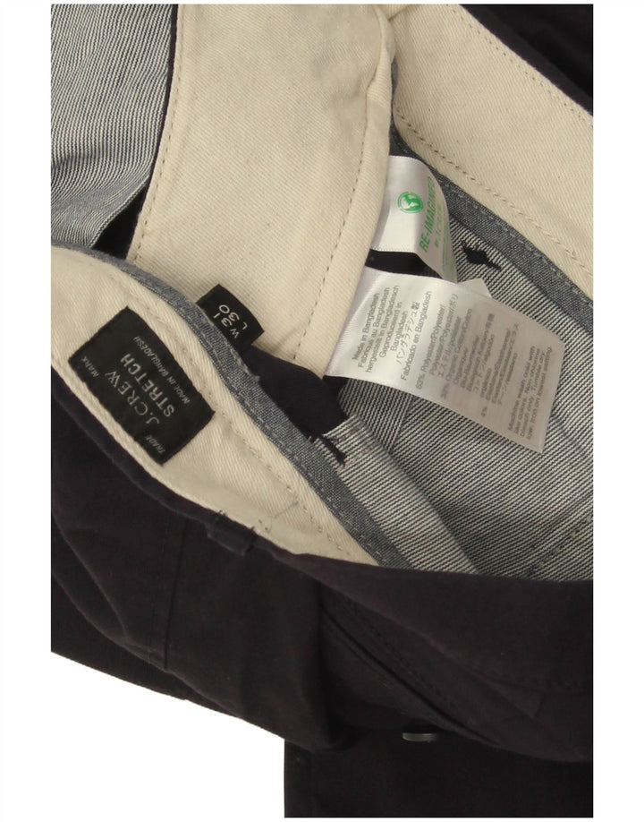 J. Crew Herren-Stretch-Straight-Chinohose W31 L30 Marineblaues Polyester