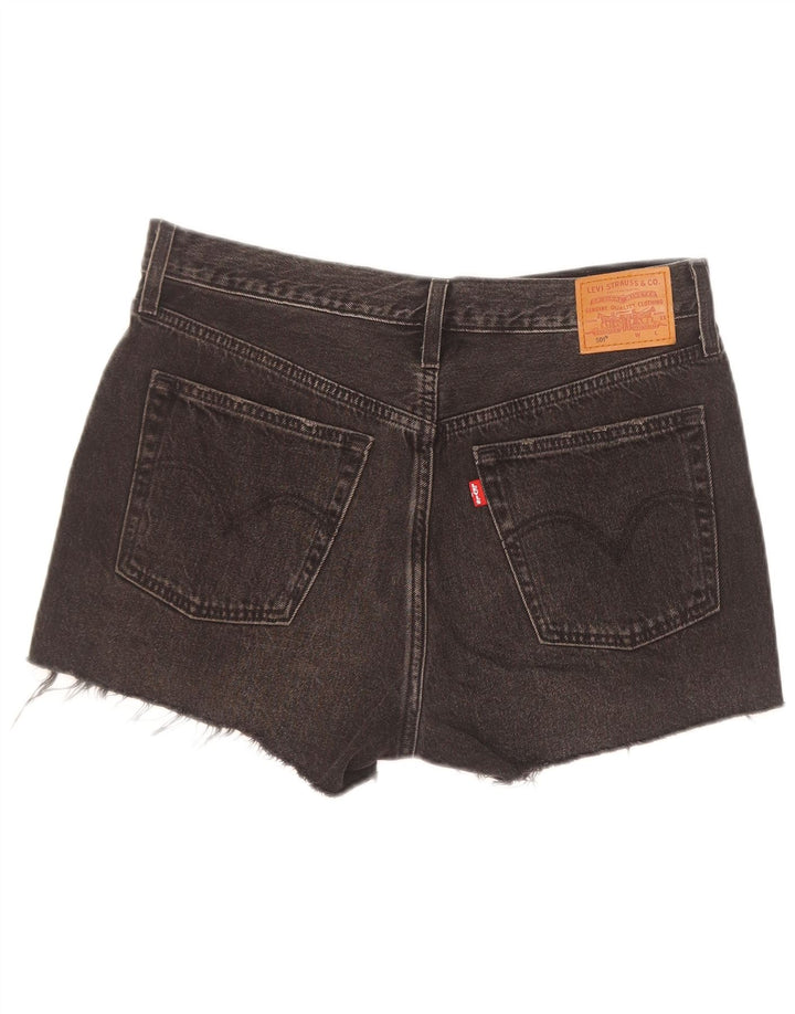 Levi's Damen 501 Distressed Denim Shorts W30 Mittelschwarze Baumwolle