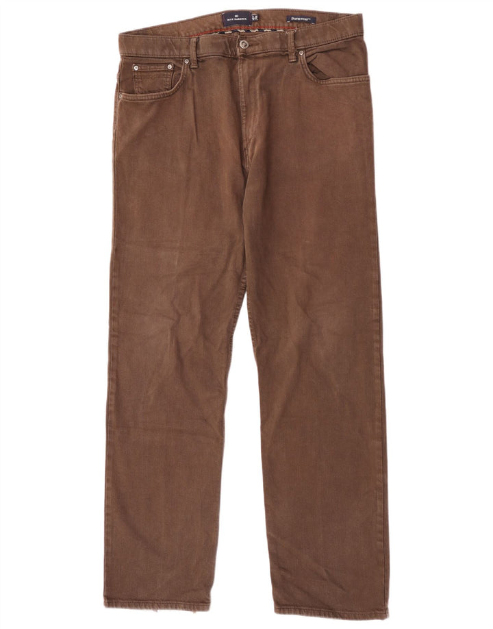 Marks & Spencer Damen Blue Harbor Straight Jeans W36 L31 Braune Baumwolle