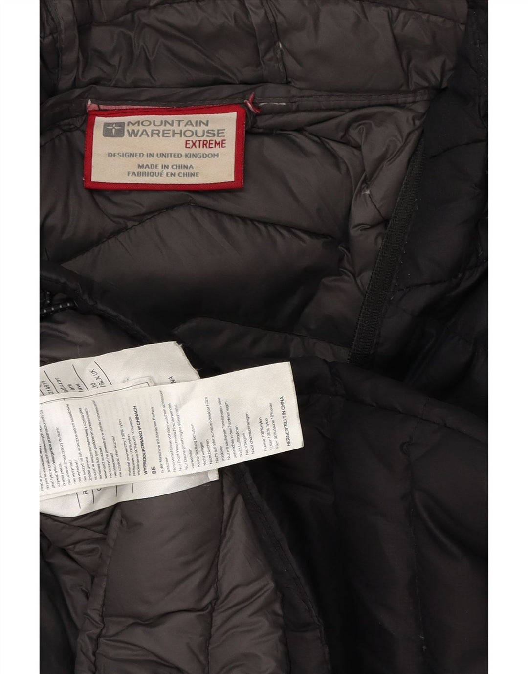 MOUNTAIN WAREHOUSE Wattierte Herrenjacke mit Kapuze, UK 42, XL, Schwarz, Polyester