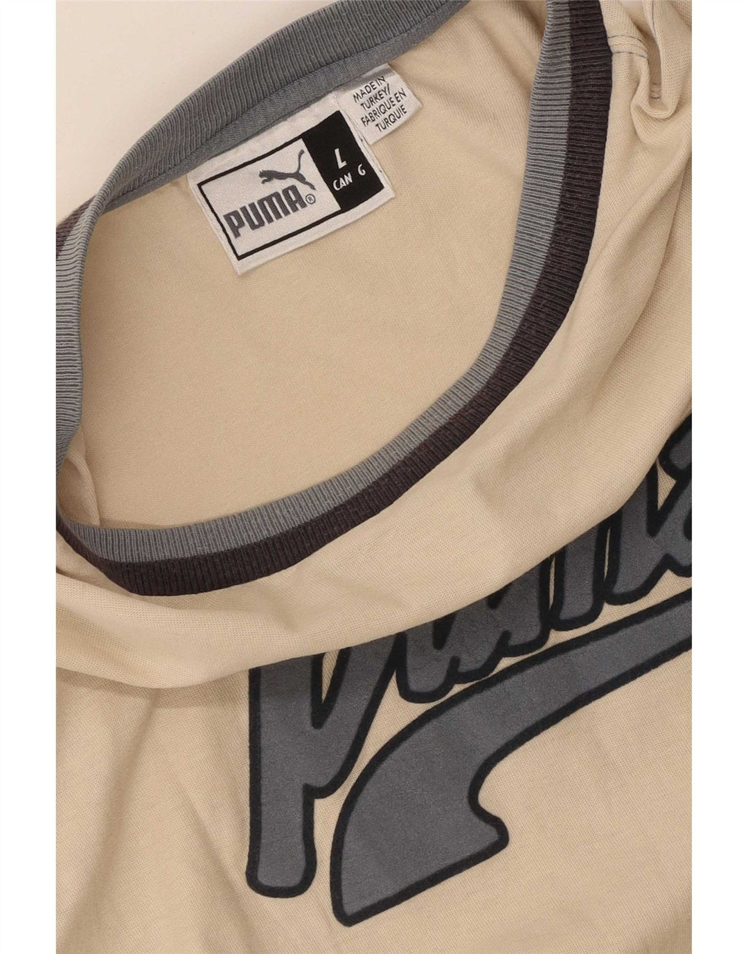Puma Herren Graphic Vest Top Large Beige Farbblock