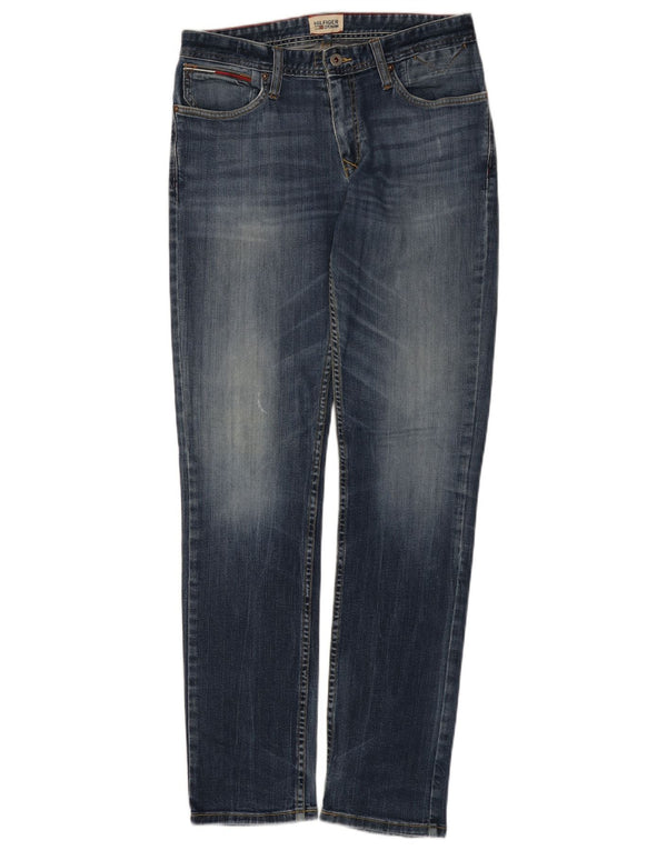 Tommy Hilfiger Herren Slim Jeans W30 L34 Blaue Baumwolle