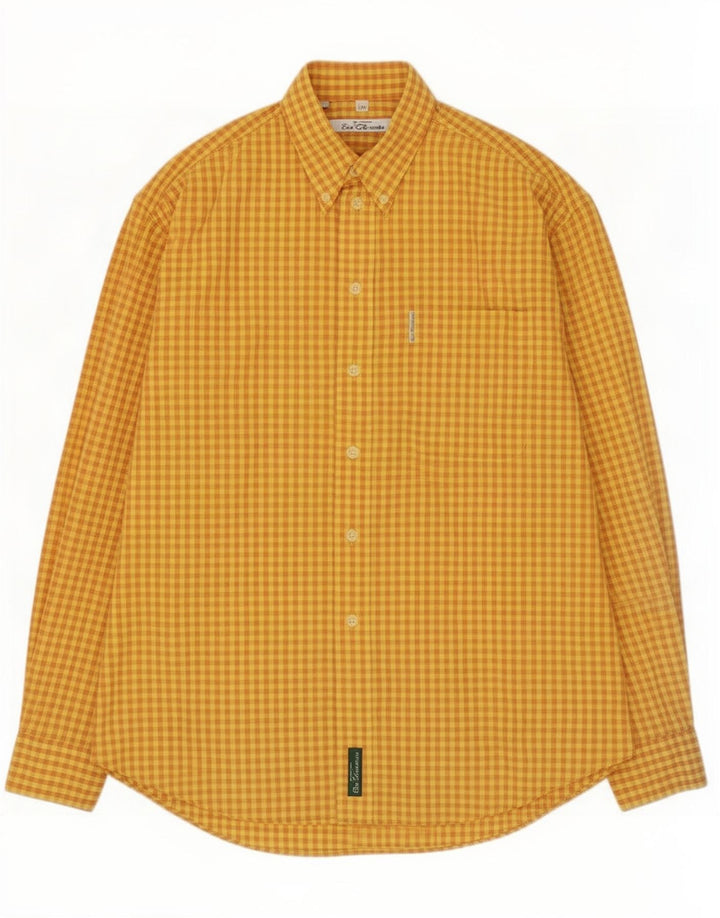 Ben Sherman Herrenhemd Mittelgelb kariert