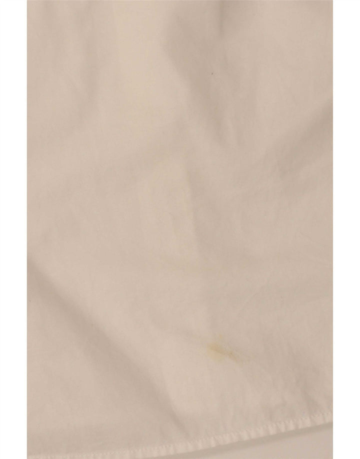 Massimo Dutti Damen Langarmshirt EU 44 XL Weiße Baumwolle