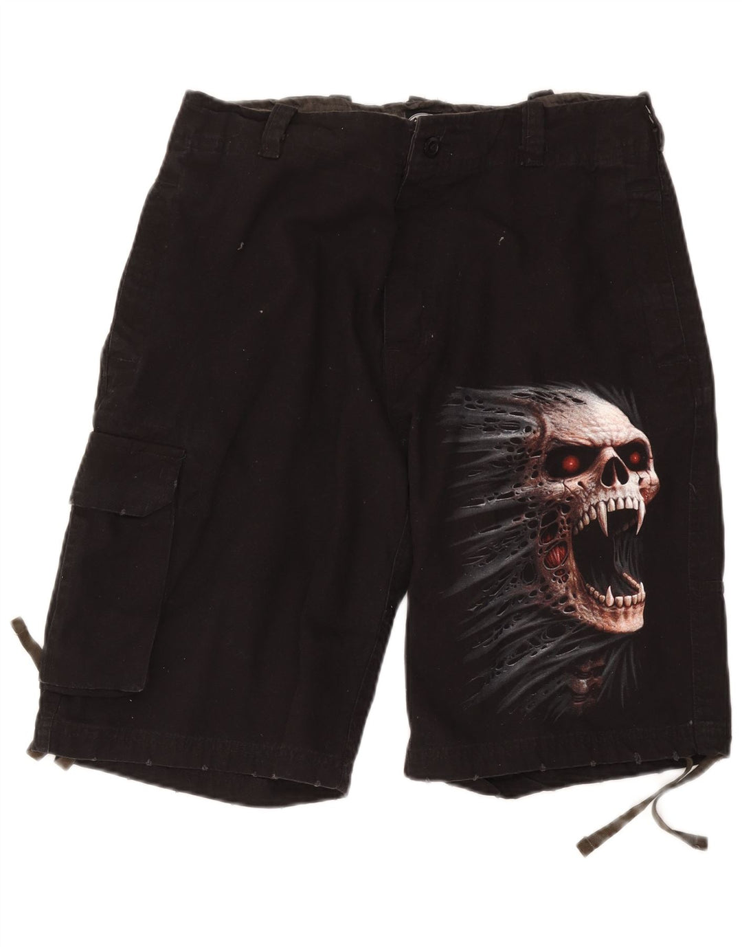 Spiral Herren Cargo-Shorts mit Grafik, Größe M, W36, Schwarz, Baumwolle, Gothic