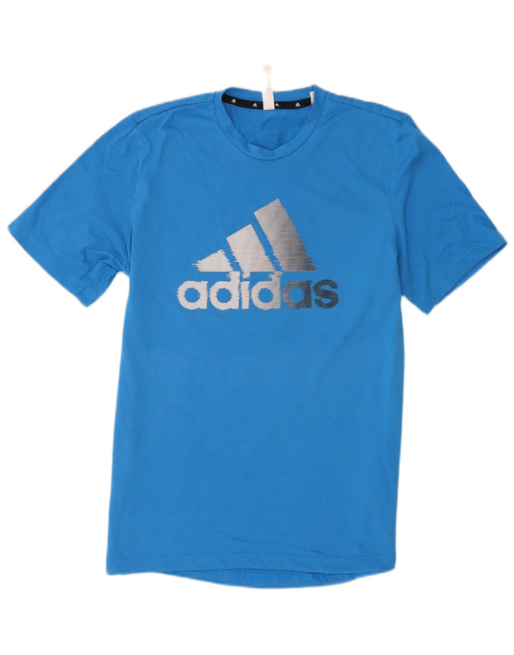 Adidas Herren Aeroready Graphic T-Shirt Top Mittelblaues Polyester