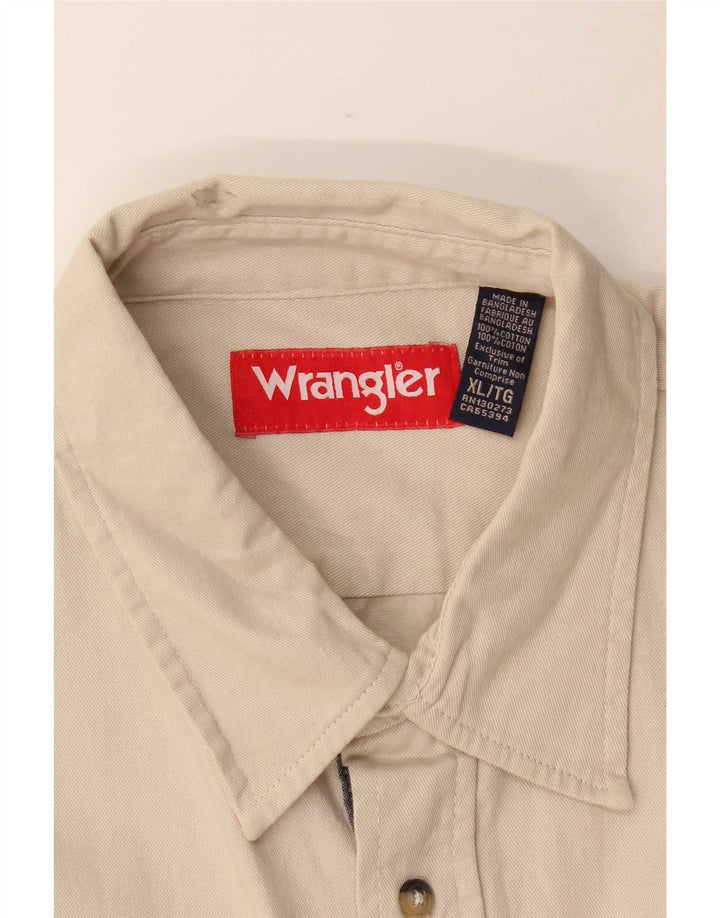 Wrangler Herrenhemd XL Beige Baumwolle