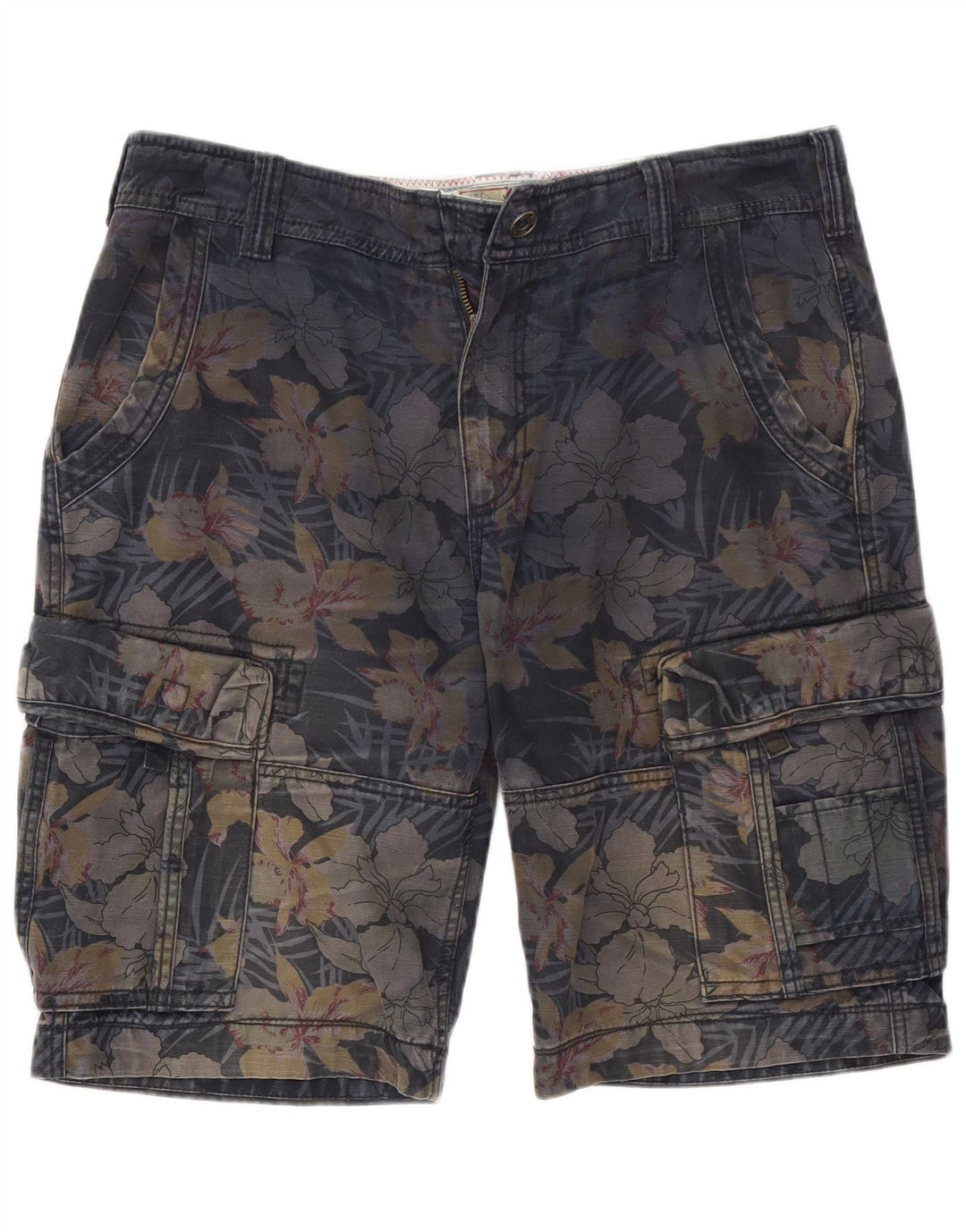Fat Face Herren-Cargo-Shorts, W34, groß, marineblau, geblümt, Baumwolle