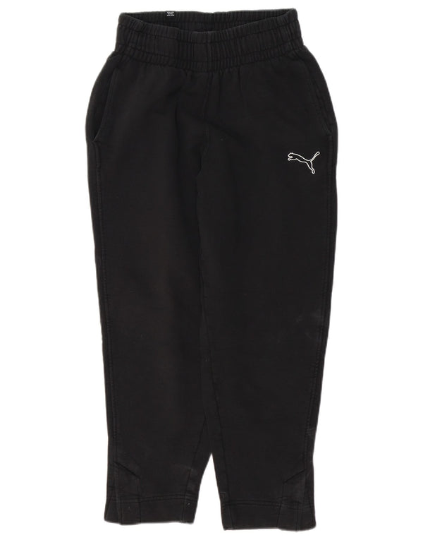 PUMA Damen Trainingshose Jogger UK 4 XS Schwarz Baumwolle