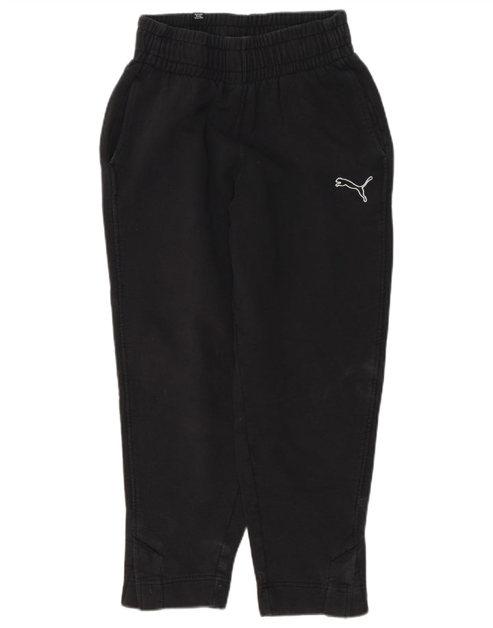 PUMA Damen Trainingshose Jogger UK 4 XS Schwarz Baumwolle