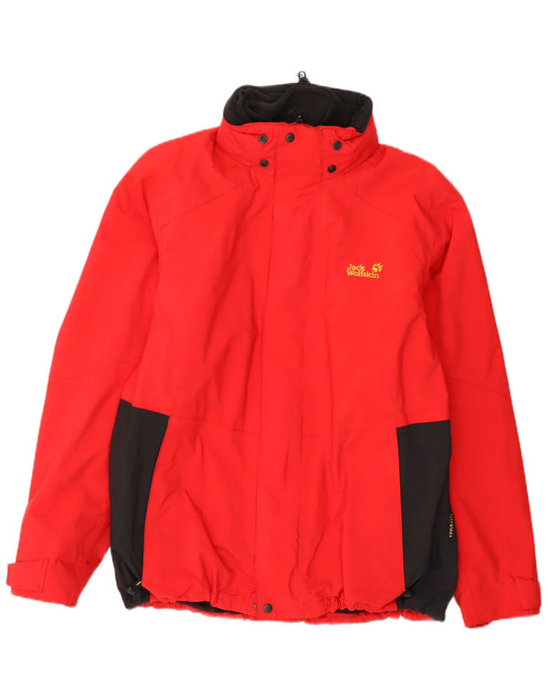 Jack Wolfskin Herren Regenjacke UK 44/46 XL Rot Colourblock Polyamid