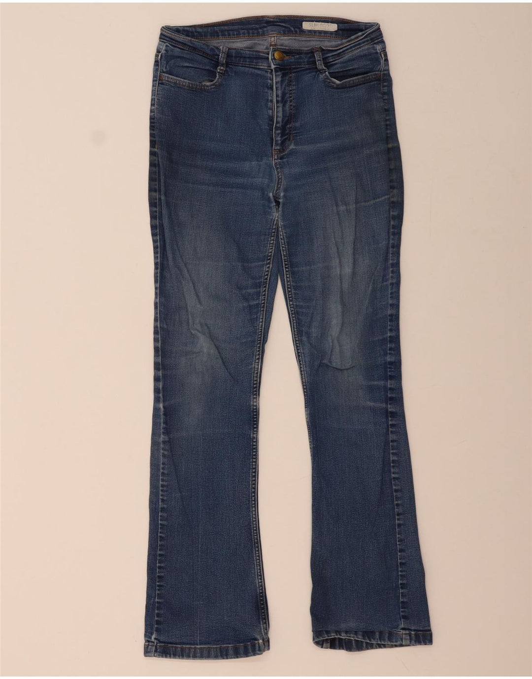 MARKS & SPENCER Damen Bootcut-Jeans mit normaler Passform, UK 10, Größe S, W30, L30, Blau