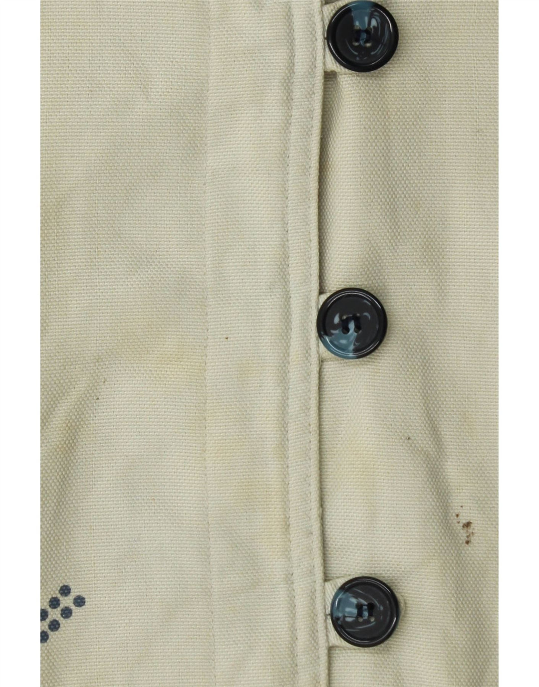 Vintage Damen LangarmBluse Top UK 12/14 Medium Off White gestreift